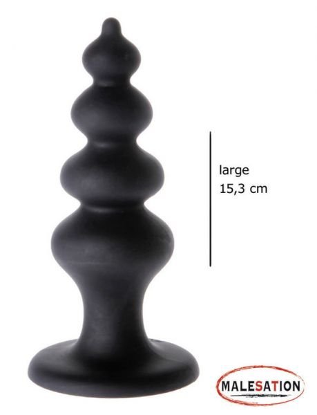 Silikon Analplug tailliert L