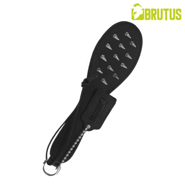 Brutus Leather Spiked Hellraiser Paddle Schwarz Paddel