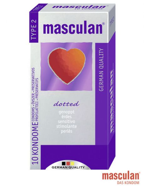 masculan dotted condoms - 10 pieces