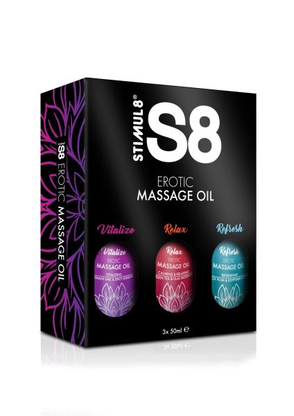 S8 Massage Oil Box 3x50 ml – Sinnliches Massageöl Set