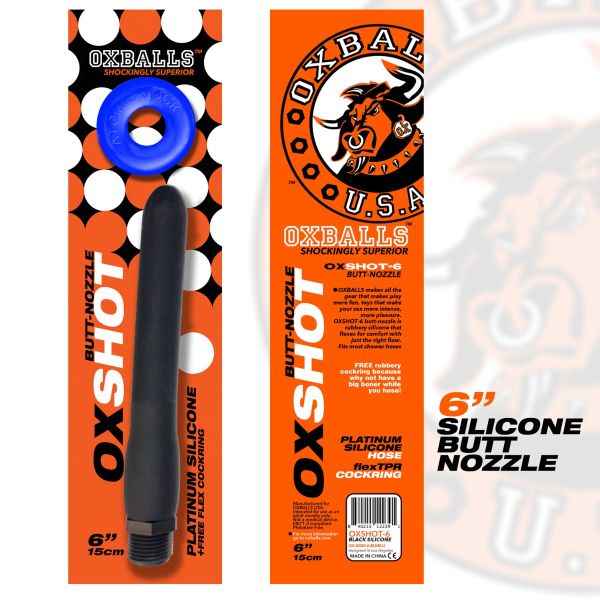 Oxballs OXSHOT Analdusche mit ATOMIC JOCK Penisring 6"