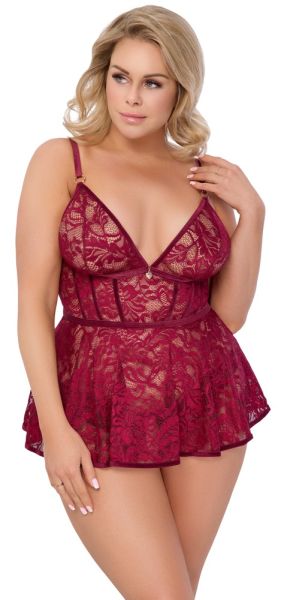 Cottelli CURVES Set Babydoll und Slip ouvert