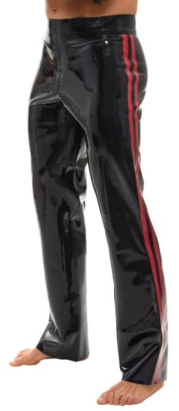 LateX Hose aus Latex Schwarz-Rot