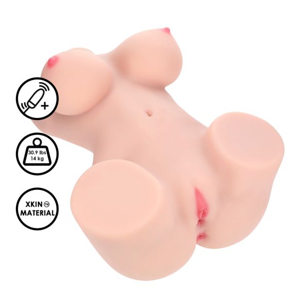 Xkin Bodyforms Aveline Luxe Dual Entry Masturbator mit Vibration in Hautfarben 1