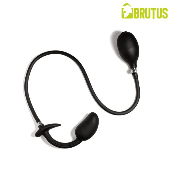 BRUTUS Deep Rattler aufblasbarer Analplug mit magnetischem Inflator Schwarz
