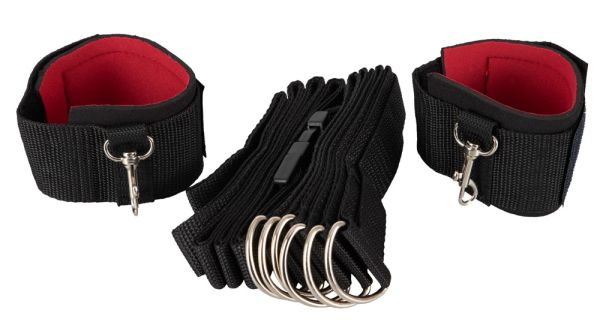 You2Toys Bettfessel Set mit Gurt und Handfesseln in Schwarz 1