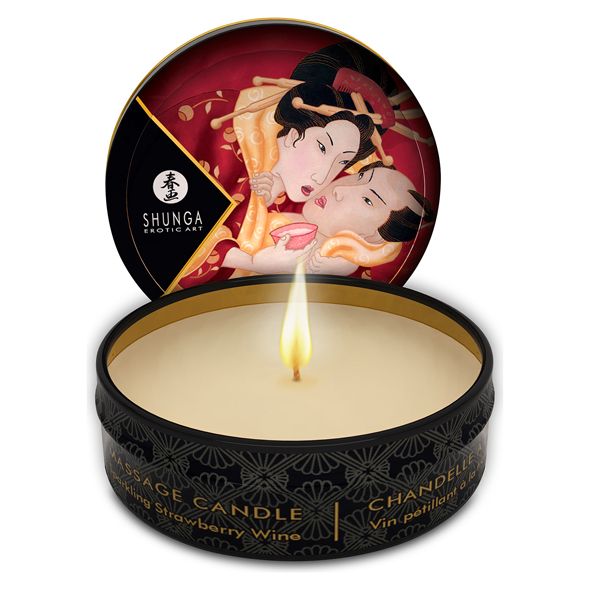 Shunga - Massage Candle Strawberry 30 ml bei Jovalove