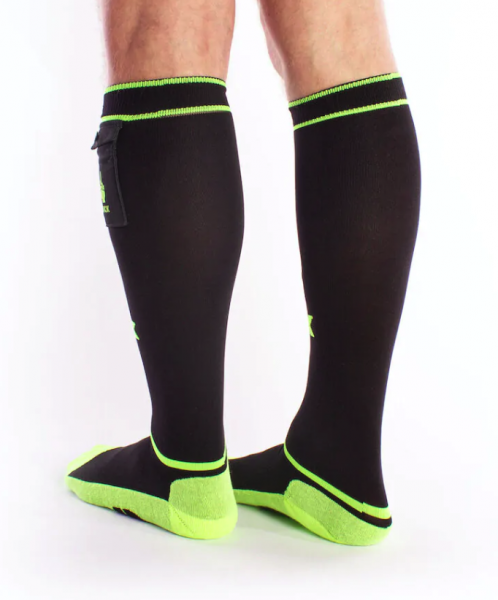 BRUTUS FXXX Party Socks w. Pockets Black / Neon Yellow 2