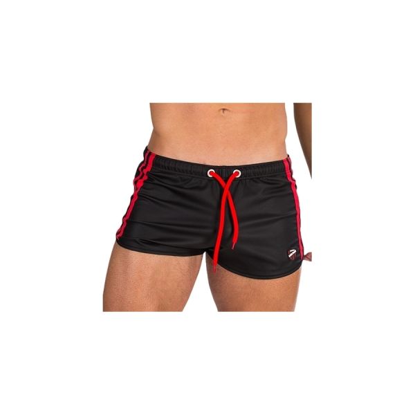 BARCODE Berlin Byron Laboratory Shorts Schwarz-rot