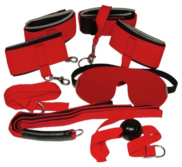 Bad Kitty Red Giant Bondage Set 8 teilig in Rot und Schwarz 1