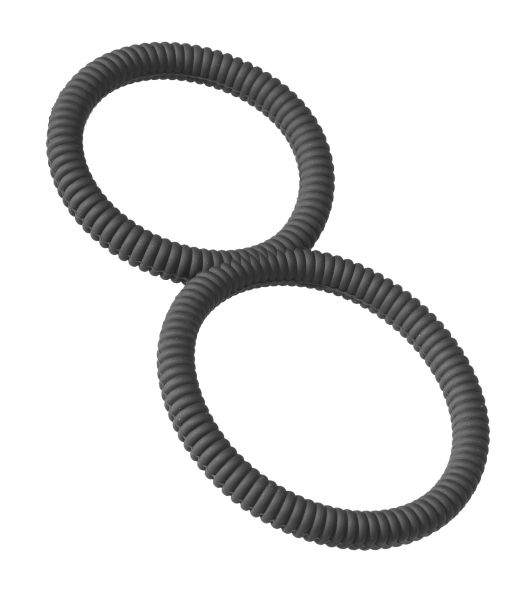 Malesation 8 Ring Penisring und Hodenring in Schwarz 2