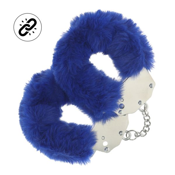Ouch! Heavy Duty Fluffy Handschellen in Marineblau 1
