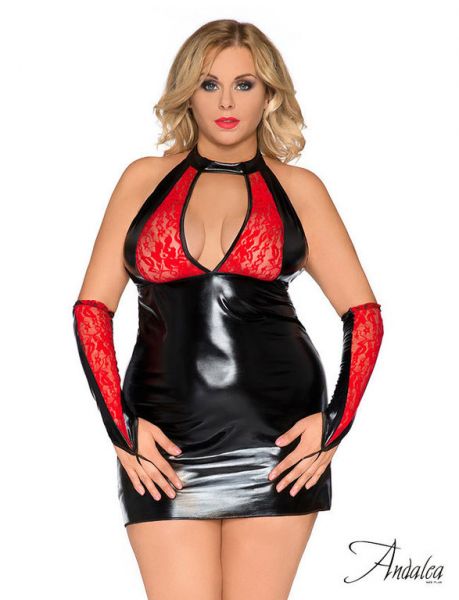 Chemise black/red from Andalea