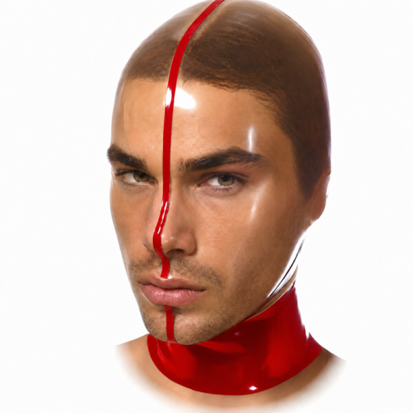 LateXcite Lineclear Latexmaske Rot