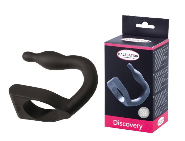 Malesation Discovery Penisring mit Analplug und Vibration in Schwarz 1