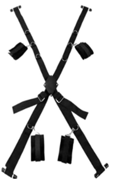 BDSMaster Soft Door Türfesseln Set in Schwarz 1