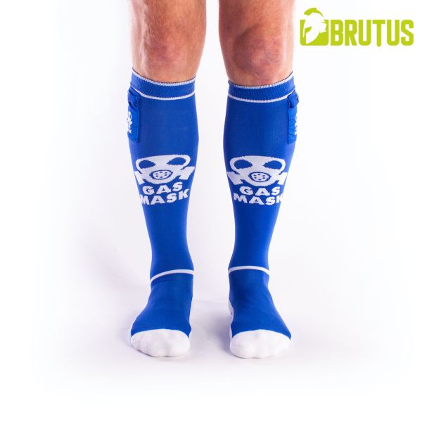 Brutus Gas Mask Party Socks mit Taschen Blau/Weiß