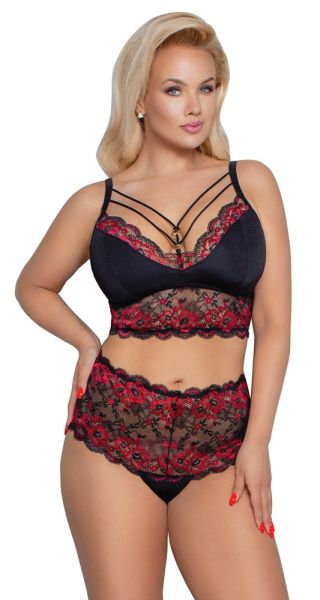 Cottelli CURVES Set aus Soft-BH und Taillen-Slip