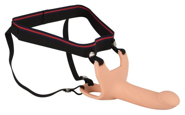 You2Toys Hohler Strap On mit Hodenring zur Penisverlängerung in Hautfarben 1