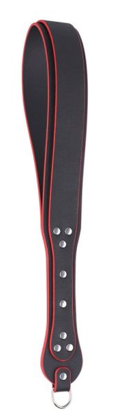 BDSMaster Fetisch Paddle mit zwei Zungen in Schwarz und Rot 1
