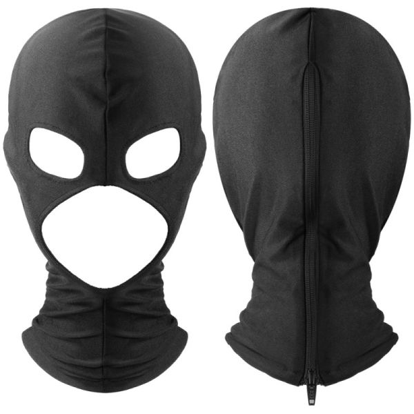 BDSMaster Open Zip Kopfmaske Nr. 3 in Schwarz 1