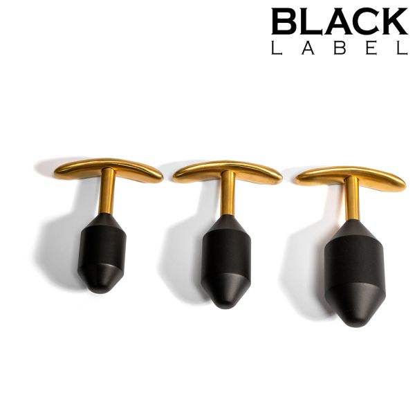 Black Label Diamond Plug S M L – Metall Butt Plug Black Gold