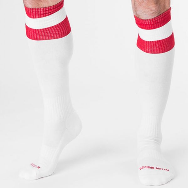 BARCODE Berlin Fußball Socken weiß-rot