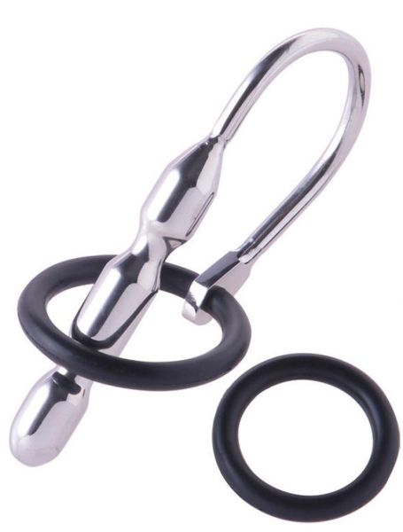 Black Label Fat Boy Harnröhrenstrecker mit Silikonringen