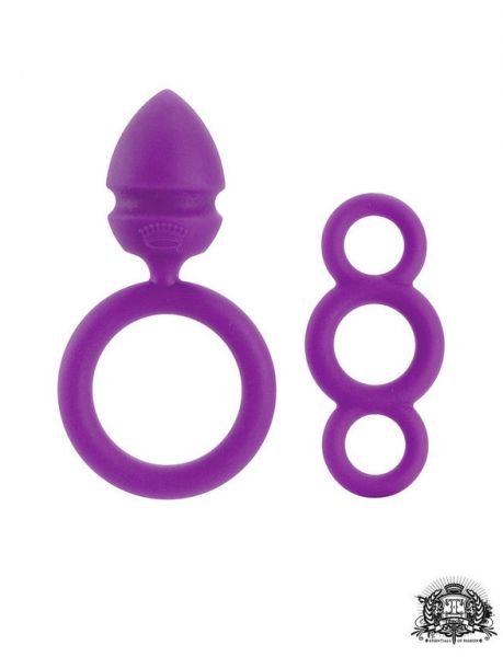 Mystique - Purple 3 in 1 Penisring
