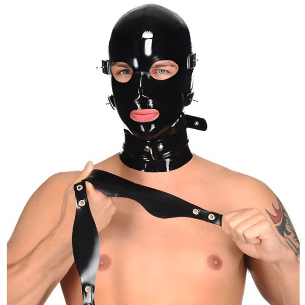 LateXcite Blindmutemax Latexhaube Schwarz 1