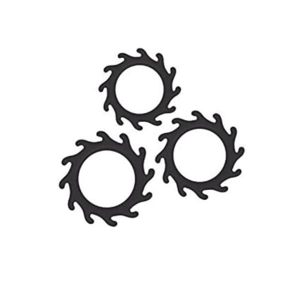Renegade Gears Ring Black Set of 3