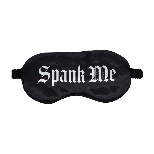 Ouch! Augenmaske mit Aufdruck Spank Me in Schwarz 1