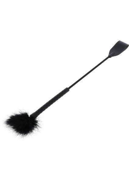 Hidden Desire Crop Whip Feather Tickler BDSM-Gerte Schwarz