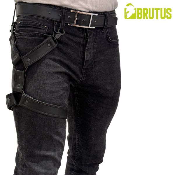 Brutus Beinharness Leather Collection in Schwarz 1