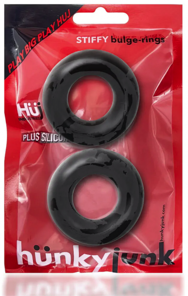 Hünkyjunk Stiffy Cockring 2-Pack - Tar Ice