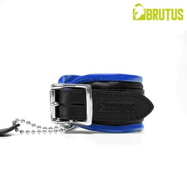 Brutus Fußfesseln Leather Collection in Schwarz und Blau 1