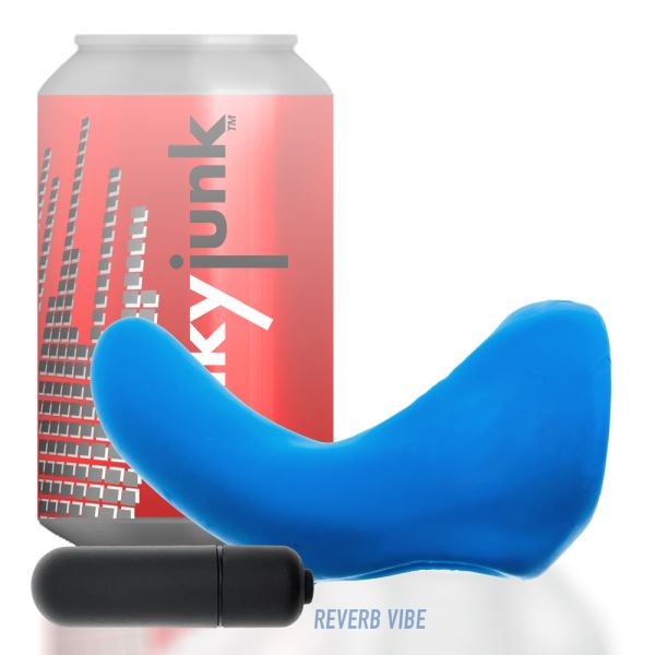 Hünkyjunk BUZZFUCK Penis- und Hodenring mit Vibration Teal Ice