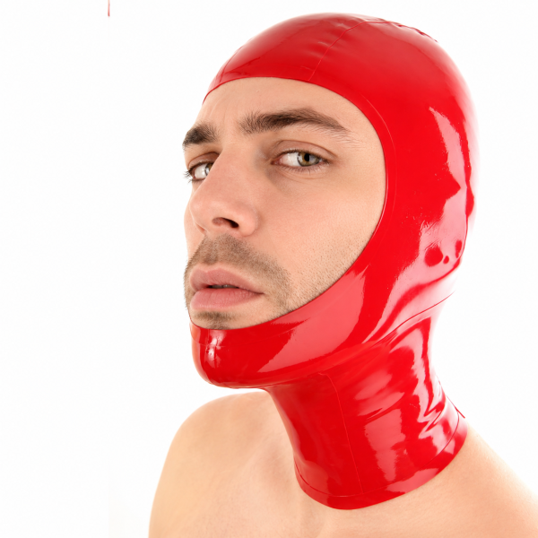 LateXcite Snorkies Latexhaube Rot 1
