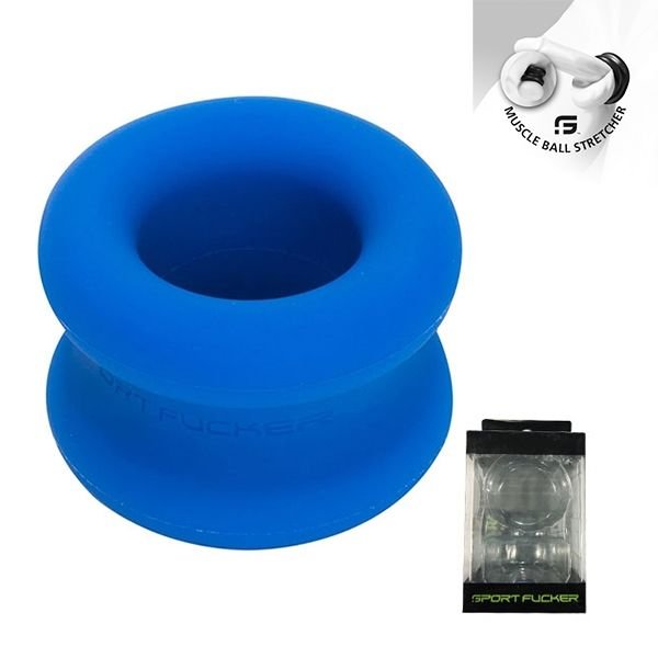 Silicone Muscle Ball Stretcher Hodenstrecker blau