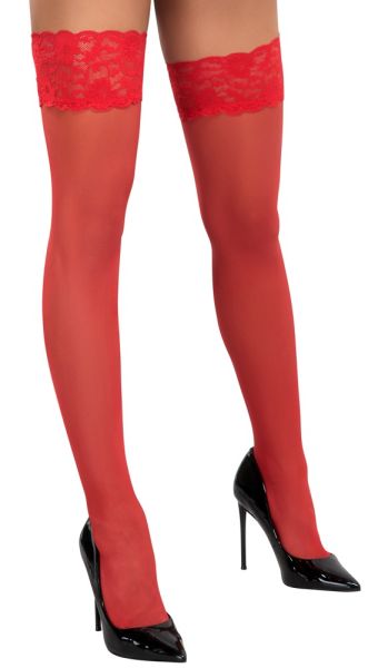 Cottelli Legwear halterlose Strümpfe rot