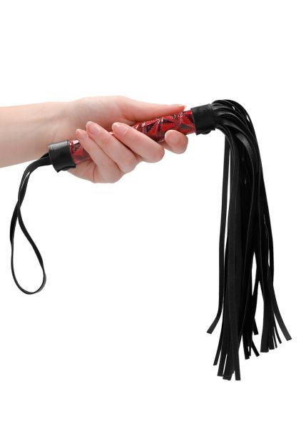 Ouch! Luxury Flogger Peitsche in Burgunderrot 4