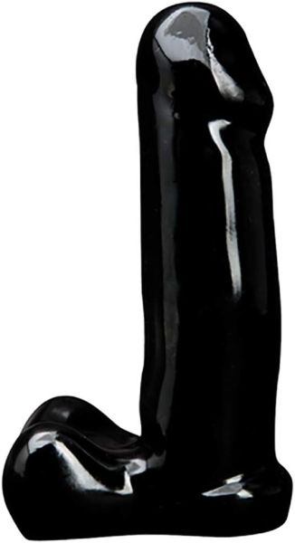 Topco Sex Please! - 6 Zoll perfekter Schwanz Dildo mit Hoden - Schwarz