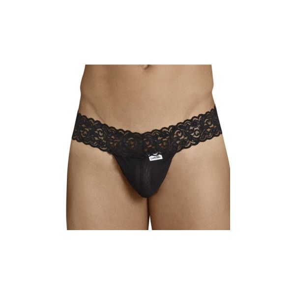 CandyMan Macog Spitzen-String Schwarz