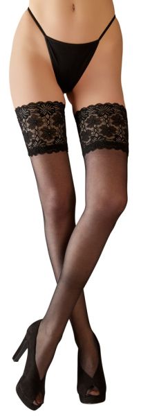 Cottelli Legwear haltlose Strümpfe schwarz 15cm