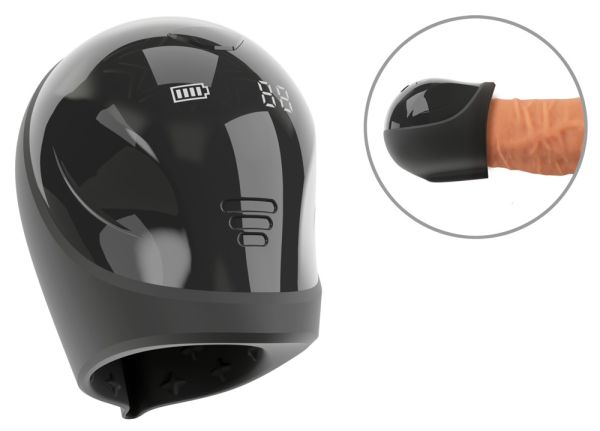 Rebel Glans Masturbation Cup Trainer Eichelvibrator Schwarz