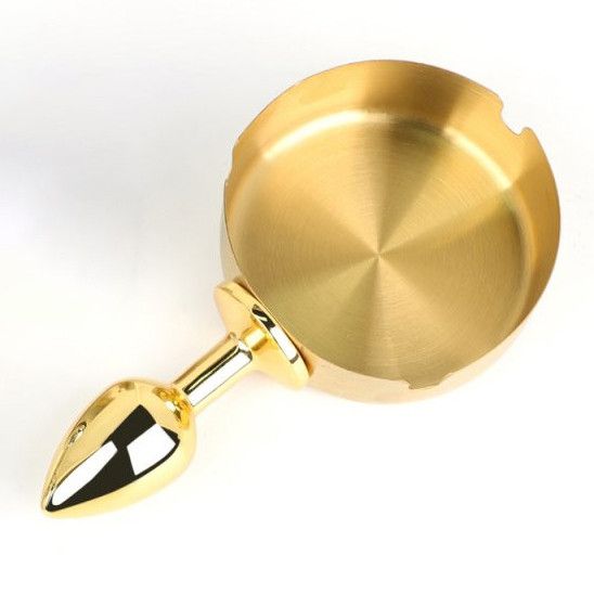 BDSMaster Ashes Analplug mit Ascher in Gold 1