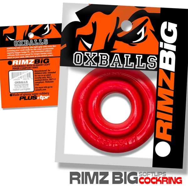 Oxballs RIMZ BIG Softlips Cockring Red