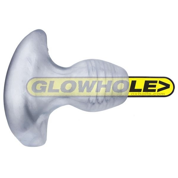 GLOWHOLE-1 Fuckplug LED insert S Clear Frost Analplug mit LED