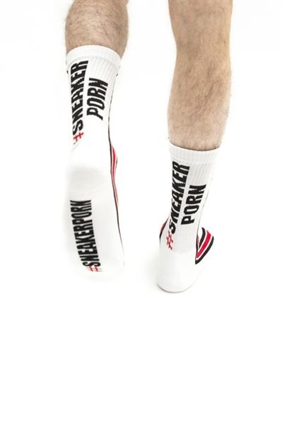 #Sneakerporn Socks White Red