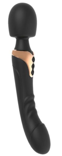 BDSMaster Duzio Wand Vibrator mit Dildo in Schwarz 1